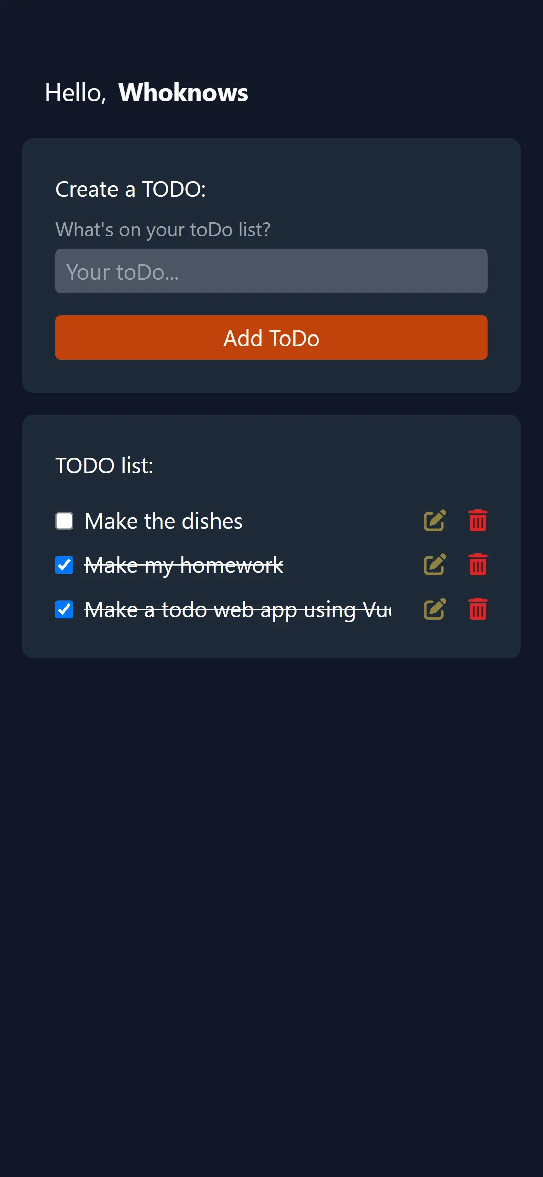 Task List
